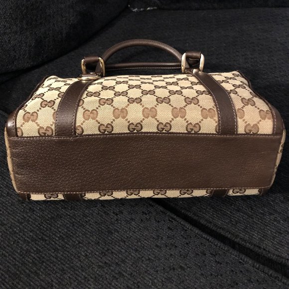 100% AUTHENTIC GUCCI ABBEY GG CANVAS BOSTON BAG - Picture 5 of 16